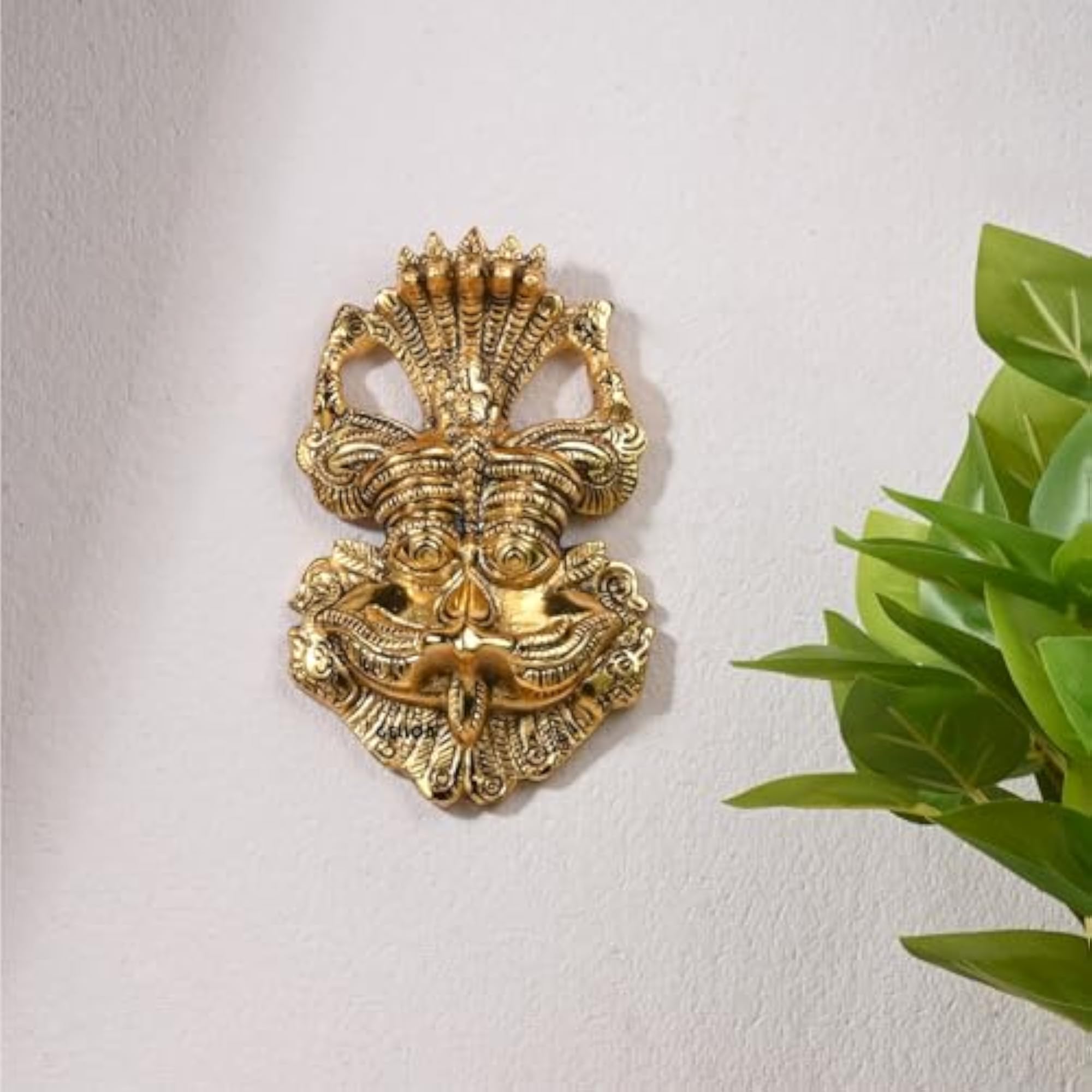 Kirtimukha Aluminium Metal Wall Hanging for Home Decor